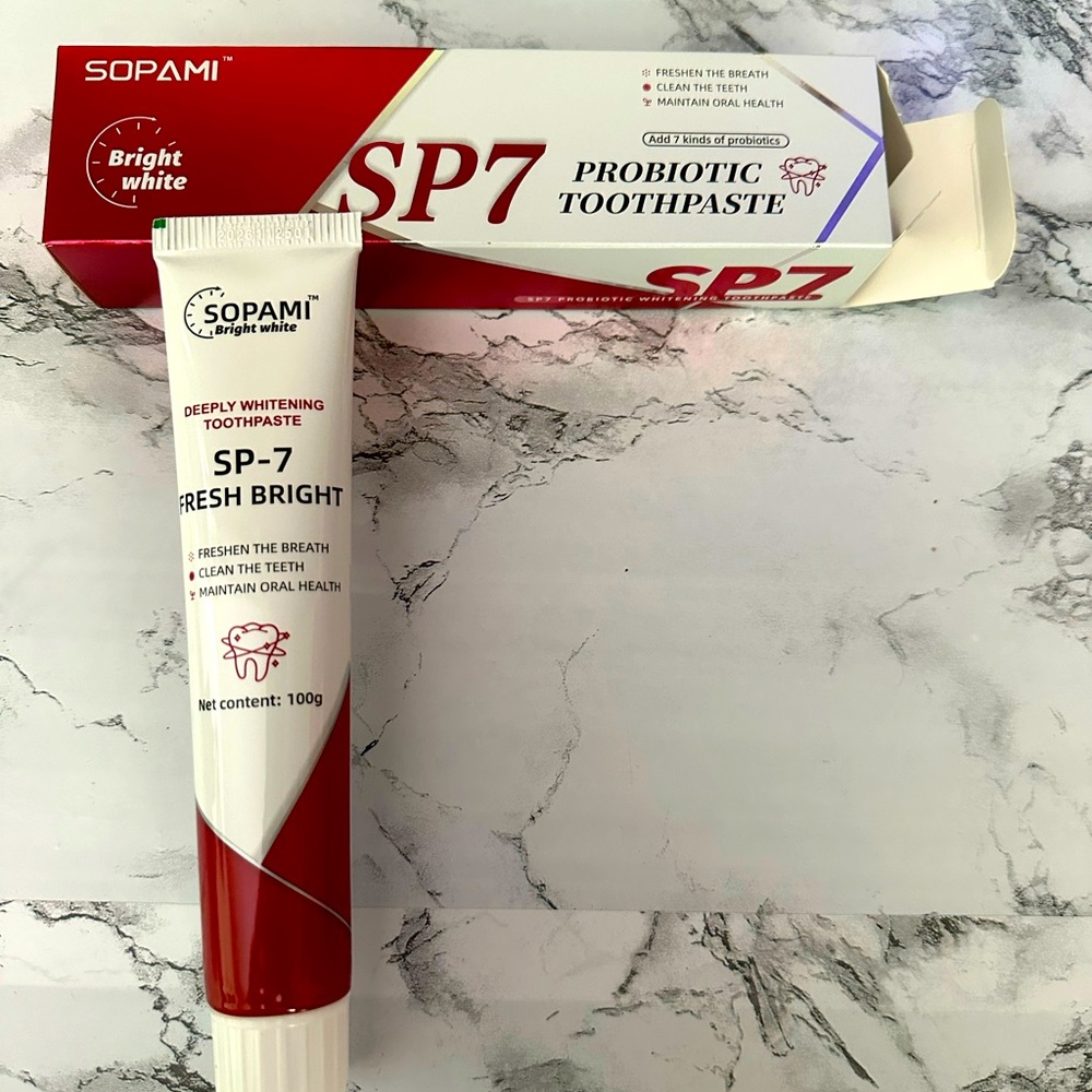 SP7 probiotic TOOTHPASTE whitening ! Works very good !